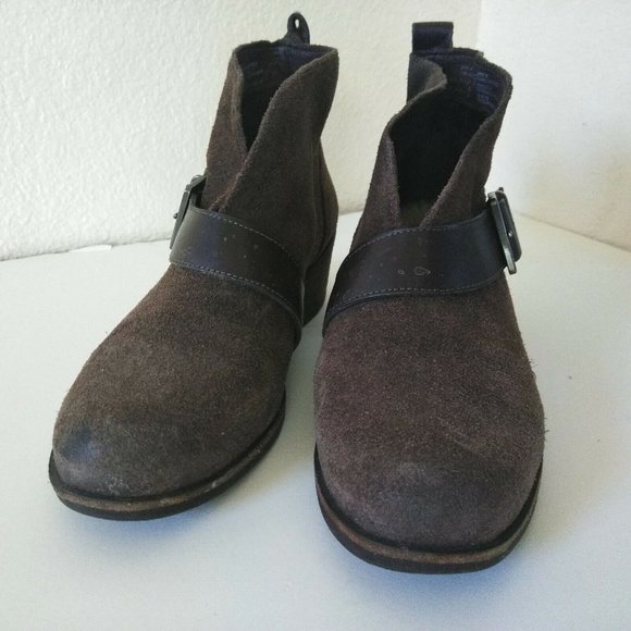 UGG Womens Wright Belted Ankle Booties Block Heel - Picture 8 of 16